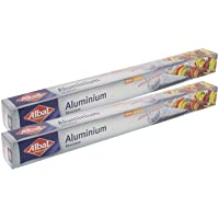 Albal - Lote de 2 rollos de aluminio- extra grande- 44 cm- fácil de cortar- resistente- 10 m